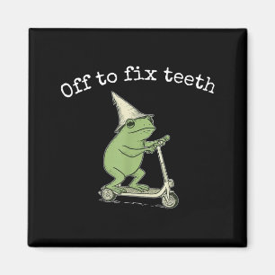 Off to Fix Teeth Frog Dentist Dentistry Dental Magnet