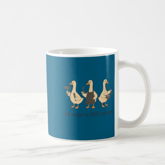 Off To Get A Little Snippy Funny Goose  Coffee Mug (Right)