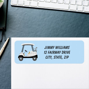 Off to Play Golf Golf Cart With Beer And Hot Dog