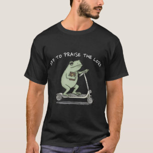 Off To Praise The Lord Funny Christian Frog T-Shirt