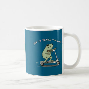 Off To Praise The Lord Funny Christian Meme Frog H Coffee Mug