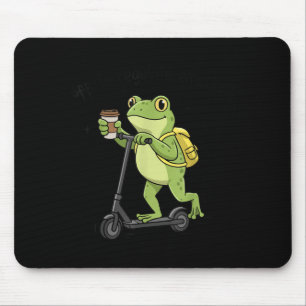 Off to Regulate Emotions Funny Frog On Scooter Mouse Mat