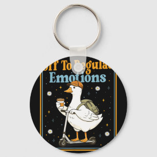 Off to regulate emotions funny goose mental health key ring