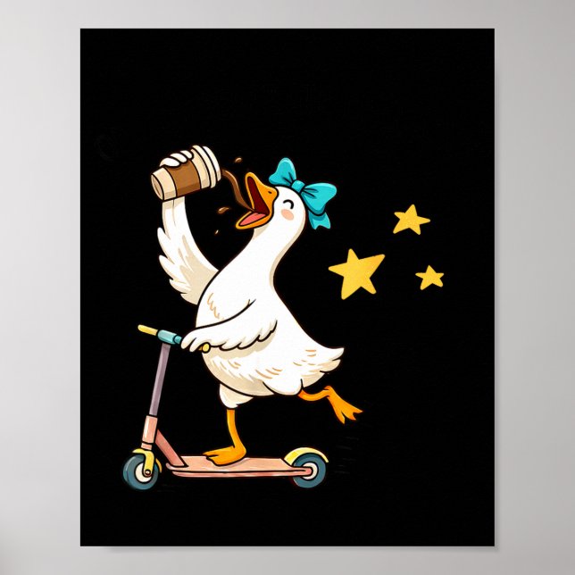 Off to regulate emotions goose funny mental health poster (Front)