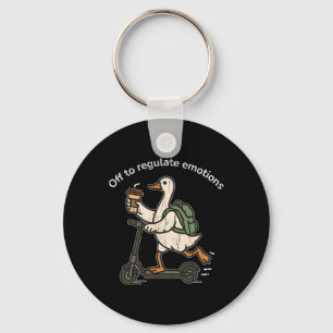 Off To Regulate Emotions, Mental Health, Funny Goo Key Ring