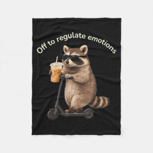 Off to regulate emotions racoon mental healthOff  Fleece Blanket
