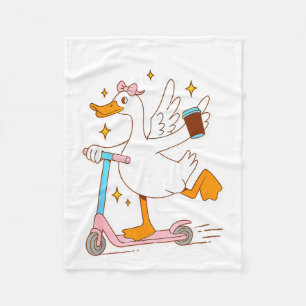 Off to Regulate Emotions Silly Goose Fleece Blanket