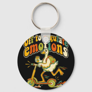 Off to regulate emotions silly goose mental health key ring