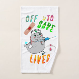 Off To Save Lives Hand Towel