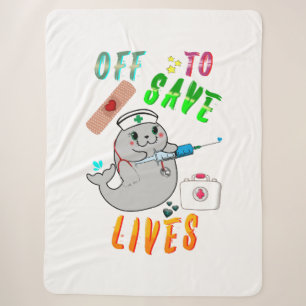 Off To Save Lives Sherpa Blanket