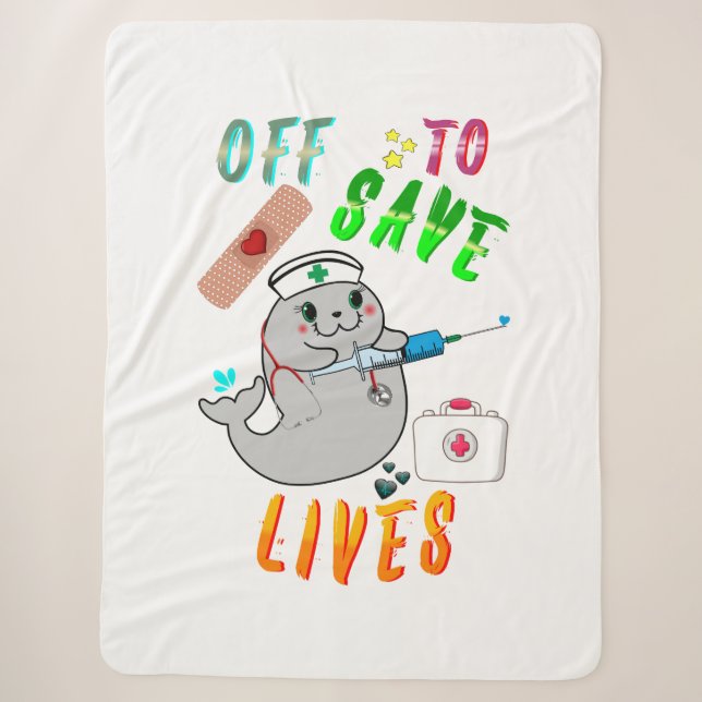 Off To Save Lives Sherpa Blanket (Front)