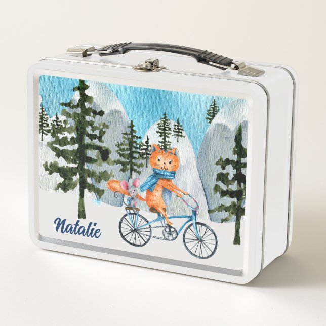 Off to See the World Metal Lunchbox (Front)