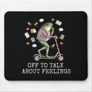 Off to talk about feeling funny frog counselorOff Mouse Mat