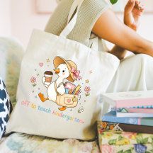 Off To Teach Kindergarten Tote Bag