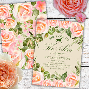 Off To The Altar Derby Floral Bridal Shower Invitation