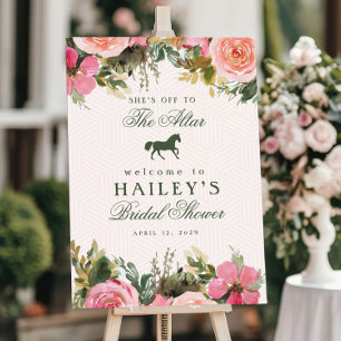 Off to the Altar Kentucky Derby Bridal Shower Sign