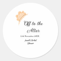 Off to the altar orange cap hat bridal shower name