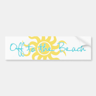 Off to the Beach Bumper Sticker