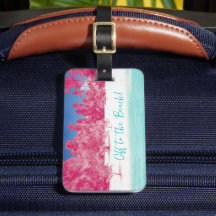 Off to The Beach! Personalised Luggage Tag