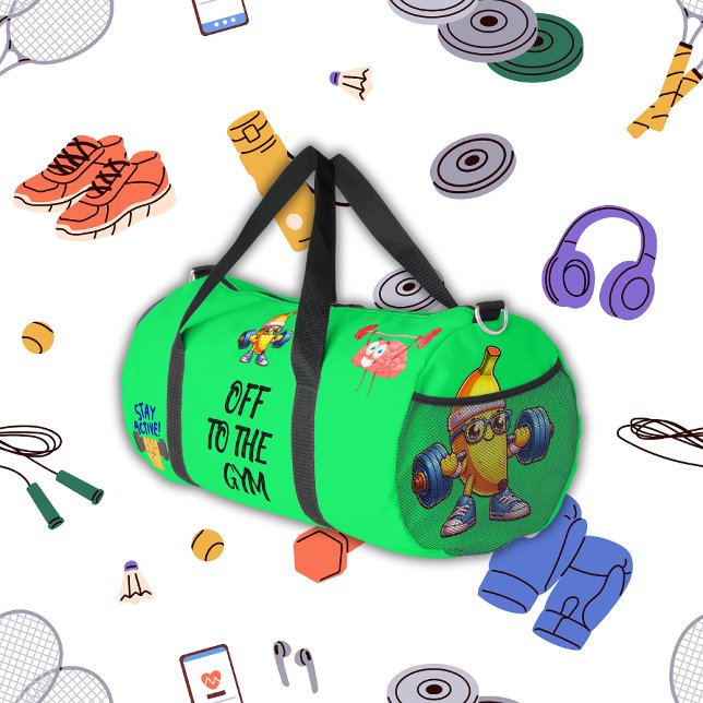 Off to the gym fitness, monogrammed | duffle bag (Creator Uploaded)