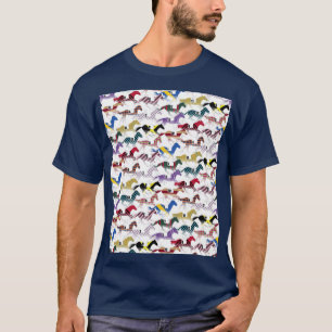 Off to the Horse Races Jockey Silks Pattern Graphi T-Shirt