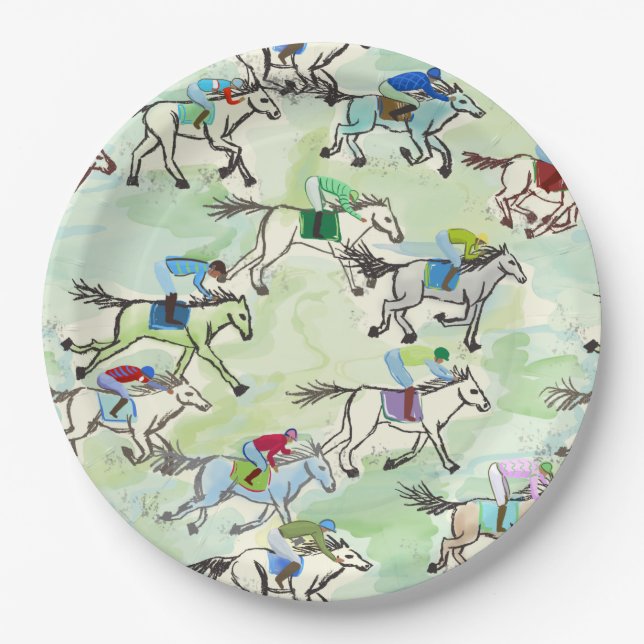 Off to the Races Paper Plates (Front)