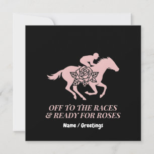 Off to the Races & Ready for Roses Horse Racing  Invitation