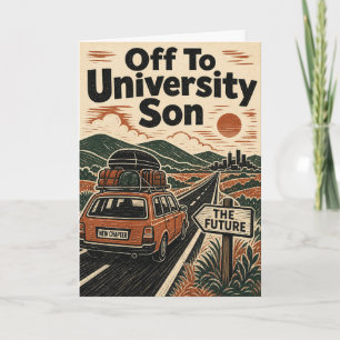 Off To University Son Card