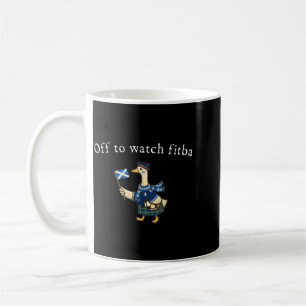 Off To Watch Fitba Scottish Goose Coffee Mug