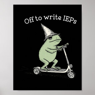 Off To Write Ieps Frog Teacher  Poster