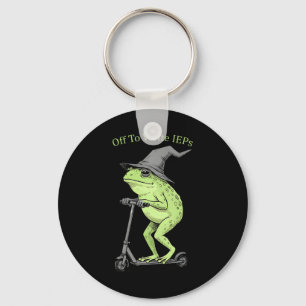Off To Write Ieps Funny Frog Teacher School Psycho Key Ring