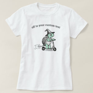 Off To Your Custom Text Funny Turtle Scooter T-Shirt