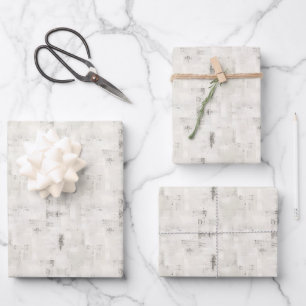 Off White Abstract Paint Wrapping Paper Sheet