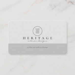 Off White and Grey Professional Social Media Logo Business Card