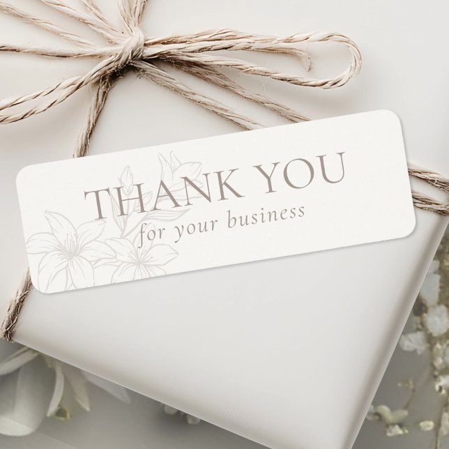 Off-White | Chic Floral Minimal Packaging Label (Creator Uploaded)