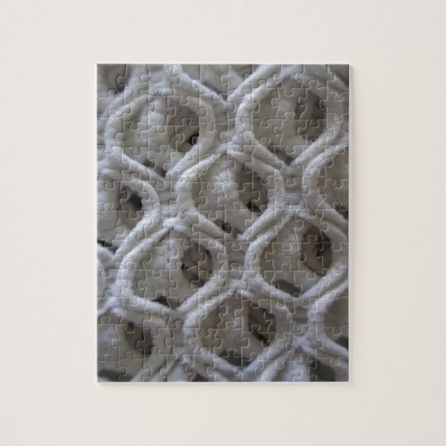 Off-White Coloured Crochet Fabric Look Jigsaw Puzzle (Vertical)