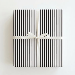 Off-white, dark grey elegant striped wrapping paper