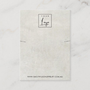 OFF WHITE GREY CONCRETE NECKLACE BRACELET DISPLAY BUSINESS CARD