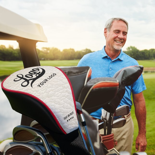 Off white Leather Company Logo Business Club Golf Head Cover (Creator Uploaded)