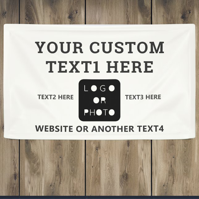 Off white Modern Simple Business Logo Photo Brand Banner (Creator Uploaded)