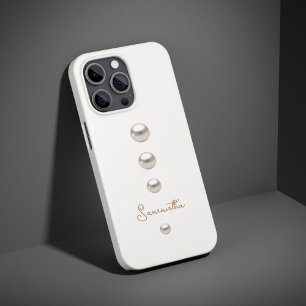 off white Pearls iPhone 15 Pro Max Case