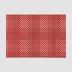 Off-White Polka Dots on Red Tissue Paper