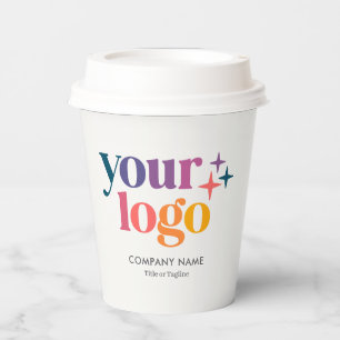 Off White Simple Minimal Logo Paper Cups