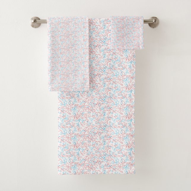 Off-white textured background with subtle, fine, l bath towel set (Insitu)