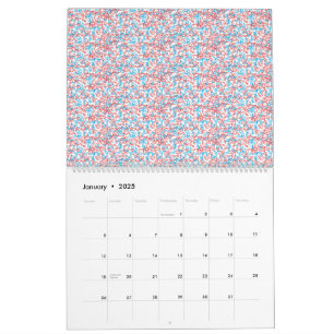 Off-white textured background with subtle, fine, l calendar