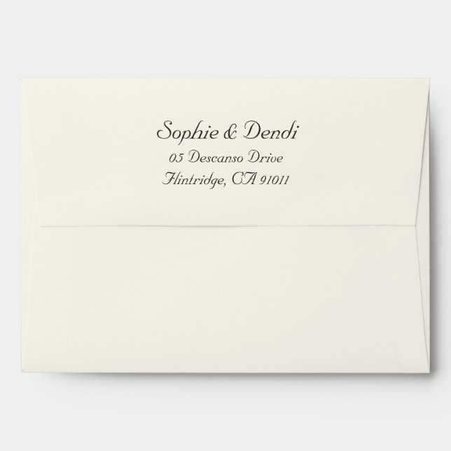 Off White Wedding Envelopes (Back (Top Flap))