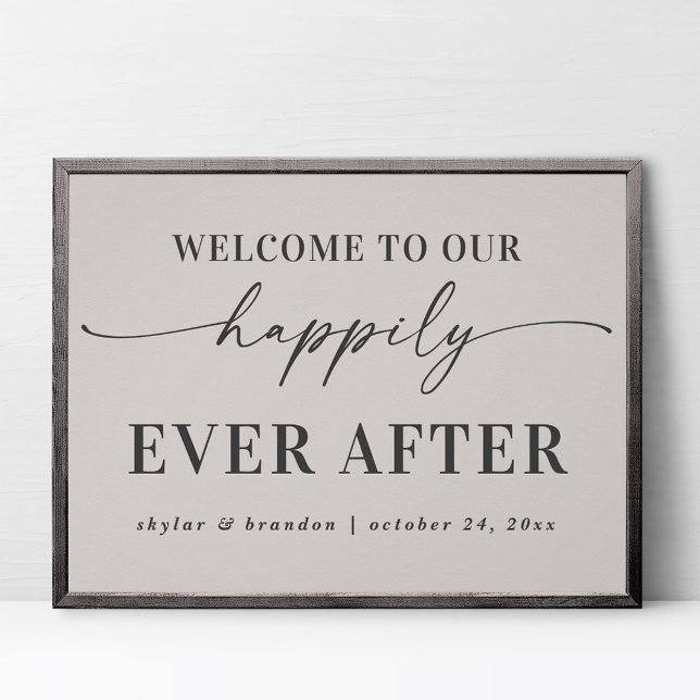 Off-White Welcome To Our Happily Ever After Sign (Creator Uploaded)