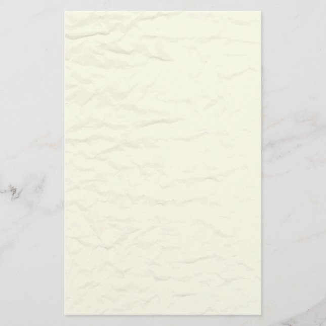 Off White Wrinkled Paper Stationery (Front)