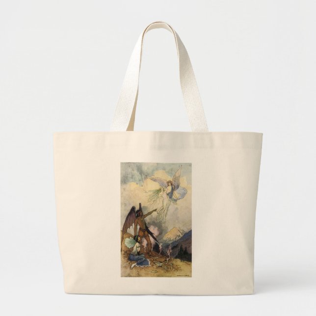 Off, ye icy Spirits, Fly Large Tote Bag (Front)
