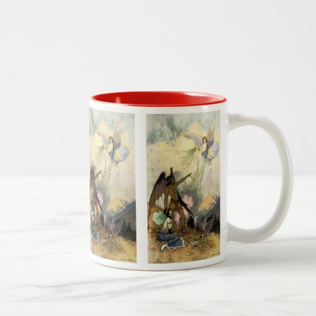 Off, ye icy Spirits, Fly Two-Tone Coffee Mug (Right)